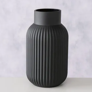 Boltze Vase Nordika Ø 13 cm, Schwarz