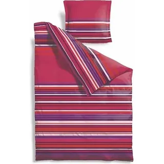 Zone Denmark Bettwäsche Confetti 140 x 220 cm Streifen Pink - Rosa