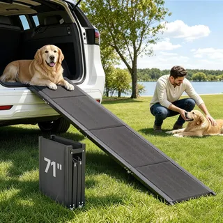 Vevor Hunderampe 180 x 43,2 cm Schwarz