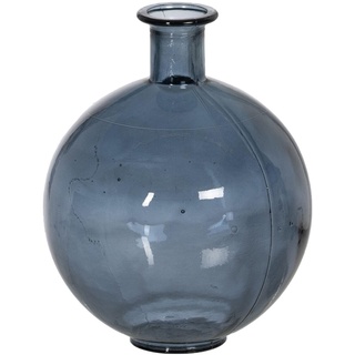 BigBuy Home Vase, Blau, recyceltes Glas, 20 x 20 x 25 cm