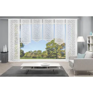 HOME WOHNIDEEN »JENNA« Klettband 6 Stk. tlg. Schiebevorhang Jacquard Set