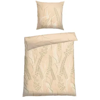 SCHIESSER Aninic Floral Sand 135 x 200 cm + 80 x 80 cm