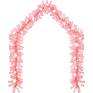 vidaXL Weihnachtsgirlande mit LED 5 m Rosa - Rosa
