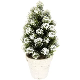 Künstlicher mini Tannenbaum mit Schnee im Topf aus Keramik beschneit Kunstschnee Christbaum Kunst Kunsttanne kleiner Weihnachtsbaum Weihnachtsdeko