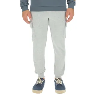 JEEP Herren J Man Cargo Sweatpants Star Small Side Pocket Print J24s Hose, Light Grey Melange, M EU