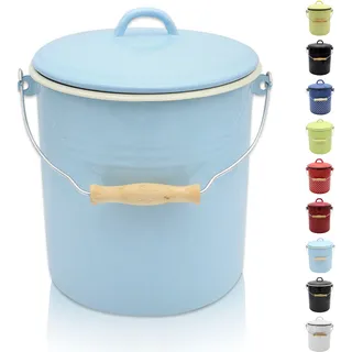 Krüger Emaille Mülleimer Serie Rio 10 l Beige