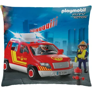 PLAYMOBIL Kissen City Action Feuerwehr 40x40 cm