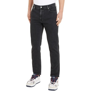 Tommy Jeans Herren Jeans Dad Jean Regular Tapered CG4139 Stretch, Schwarz (Denim Black), 34W / 34L