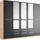 Drehtürenschrank Barcelona 230 x 193 x 54 cm Schwarz