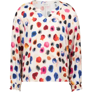 Klassische Bluse CARTOON "Casual-Bluse mit Raffung", Damen, Gr. 38, rot (nature, rot), Obermaterial: 100% Viskose CV., Blusen Klassische Bluse