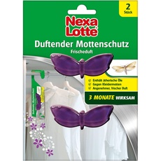 Nexa Lotte Duftender Mottenschutz, bekämpfend und abwehrend, 3 Monate Langzeitwirkung, mit Frischeduft, 2 Hänger