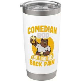 Komiker Bod Like A Dad Bod Stand Up Comedy Bar Comic Clown Doppelwandiger Edelstahl-Thermobecher
