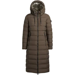 Wintermantel KHUJO "Wintermantel Simmie-YM", Damen, Gr. M, grün (dunkelgrün), Obermaterial: 100% Polyester PES.  Obermaterial: Futter: 100% Nylon NY. 100% Polyester PES., Mäntel Wintermantel