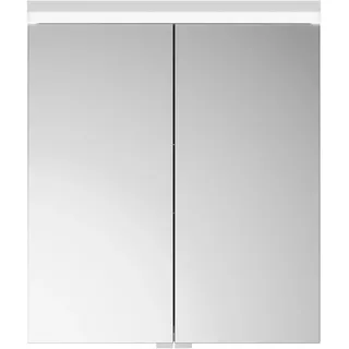burgbad Lin20 Spiegelschrank LED-Beleuchtung, 2 Türen, 600x700x170mm, SPQK060F5375, Farbe: Weiß Matt