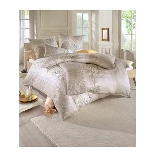Bettwäsche ESTELLA Gr. 3, beige (natur), B/L: 155cm x 220cm, Jersey,Interlock-Jersey, B/L: 80cm x 80cm, 3 Stk., Jersey;Interlock-Jersey, 100% Baumwolle, Bettwäsche, Bettwäsche