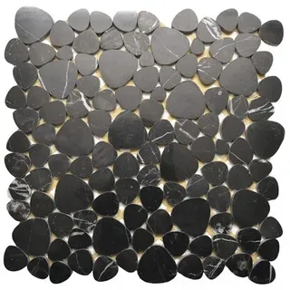 Natursteinmosaik Marbel 32,0x32,0 cm schwarz matt