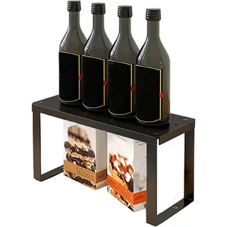 YunNasi Schrankregal Stapelbar Edelstahl Küchenregal Organizer Küche Badezimmer Aufbewahrung 1 Stück S:30x12x15cm