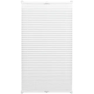 Gardinia EasyFix Plissee mit 2 Bedienschienen 85 cm x 130 cm Weiß