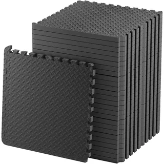 Fitness-Teppich aus Gummi, 60 x 60 cm, mit Raster, rutschfest, für Tatami Karate, zusammenstellbarer Boden (8 Stück)