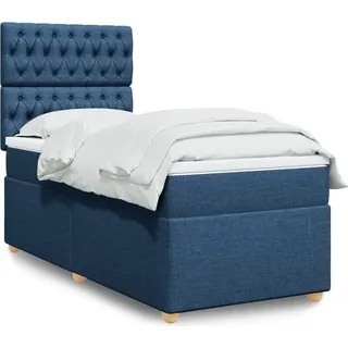 Boxspringbett mit Matratze Blau 80x200 cm Stoff - Klassische Betten 3293420 - Blau