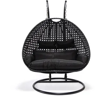 Home Deluxe Hängesessel Twin schwarz inkl. Regenabdeckung