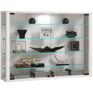 VCM Wandvitrine Vitrosa L 83 x 18 x 0 cm Weiß
