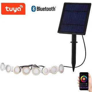 Tuya-Lichterkette vom Boden aus Smart Bluetooth 13 m mit Solarpanel