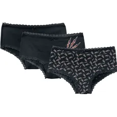 EMP Stage Collection  3 Pack Panties with Lightning Print  Panty  schwarz