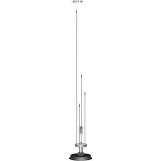Midland Albrecht AE-Skyscan Mag 1300 61680, Scanner-Magnet-Mobilantenne, BNC-Glasfaser flexible Antenne für CB-Mobilfunkgeräte, Frequenz 25-1300 MHz, Impedanz 50 Ohm, Länge 64