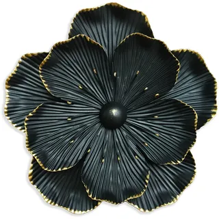 Metall-Blumen-Wandkunst-Dekor, 22,9 cm, rustikale moderne Blumen-Skulptur, Used-Look, Eisen, Wandbehang, Heimdekoration, Akzent, Kunstwerke für Innenbereich, Küche, Schlafzimmer, Wohnzimmer, Büro,