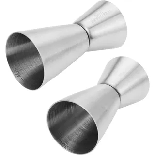 Westmark 2 kleine Messbecher/Barmaß, Jigger für Cocktails, je 2 Maßeinheiten: 2/4 cl und 2/3 cl, Rostfreier Edelstahl, Silber, 627722E7