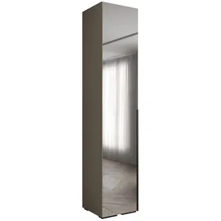 Abiks Möbel Drehtürenschrank 236.7/50/47 1-türig , Kaschmir, Schwarz , Metall , Nachbildung , 50x236.7x47 cm , Schlafzimmer, Kleiderschränke, Drehtürenschränke