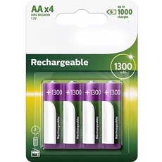 Wiederaufladbare Batterie R6B4A130/10 AA, 4 Stück für längere Lebensdauer