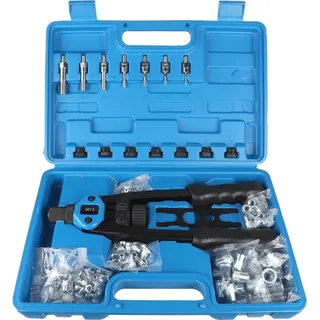 Nietenzangen-Set, ergonomisches Design, verschiedene Nietgrößen, Blau - Blau