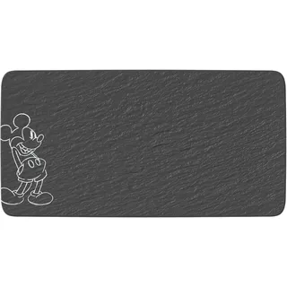 Villeroy & Boch Manufacture Rock - Mickey Mouse 34,9 x 17,9 cm schwarz, Spülmaschinenfest, mikrowellensicher,