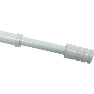 Gardinia Vitragestange Zylinder, Metall-Stange inkl. 2 Schraubhaken, Ausziehbar, Durchmesser 10 mm, Länge 60-85 cm, Weiß 30761