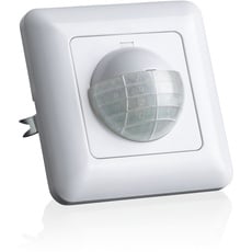 SEBSON Bewegungsmelder Innen Unterputz - LED geeignet, Wand Montage, IR Bewegungssensor programmierbar - Einbau 60x49x32mm - Reichweite Sensor 10m/ 190°, 3-Draht