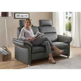 die planbar Couch Leder 2-Sitzer Grau