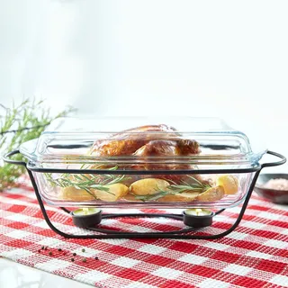 Speisewärmer mit Glaseinsatz Saule 3,9 L AMBITION - Schwarz, Transparent