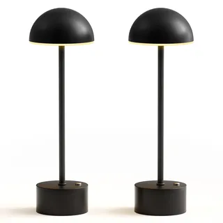 Tomons LED Tischlampe Schwarz 2 St.