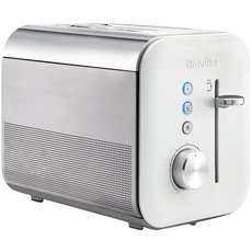 Breville Toaster für 2 Scheiben | „High Gloss“-Kollektion | mit einstellbarem Toasten/Anheben-Mechanismus | Weiß [VTT676]