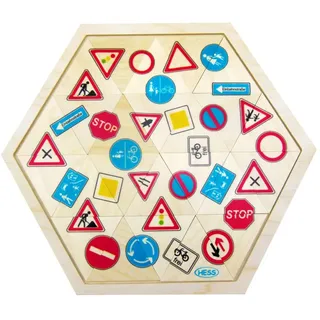 hess since 1990 Mosaik Holzpuzzle für Kinder, 24 Teile