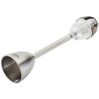 Gefu Eierköpfer , Transparent , Metall, Kunststoff , 29 cm , mit integriertem Salzstreuer, rostfrei, leichte Anwendung , Küchenzubehör, Küchenhelfer, Küchenutensilien