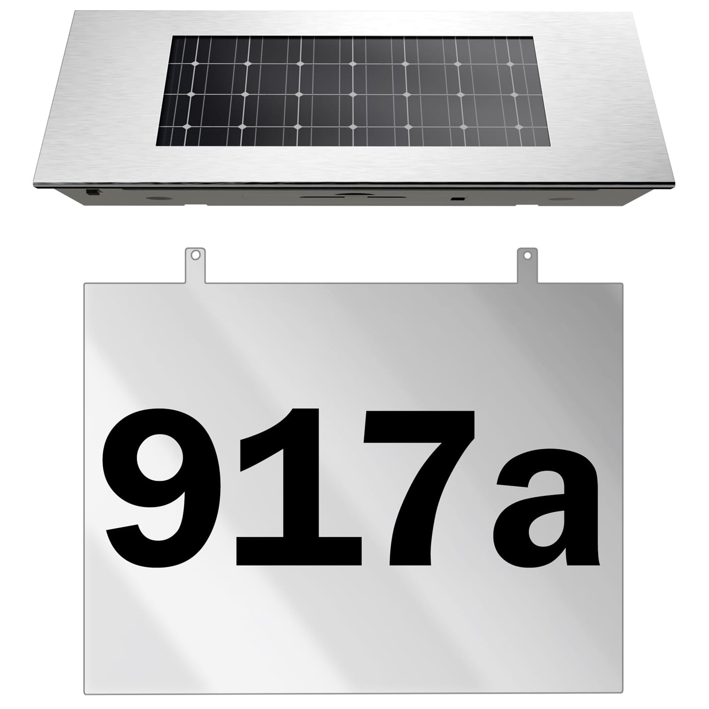 Bild von Solar Hausnummer transparent