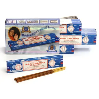 Saty Sai Baba Nag Champa Agarbathi, 15 g x 12 Packungen