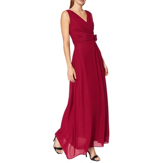 Swing Damen Maxi-Kleid mit Zierblume, Gr. 40, Rot (braunrot 620)