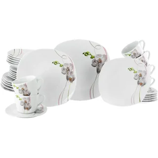 CreaTable Square Kombiservice 30-tlg. Orchidee Multicolor