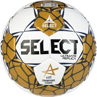 Select Handball Ultimate Replica EHF Champions League v24, Weiss Gold blau