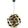 Discalgo 6-flg. 54 cm kugelförmig schwarz matt/Goldfarbig