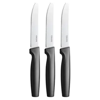 Fiskars Functional Form Frühstücksmesserset 12 cm 3-tlg. Schwarz/Weiß